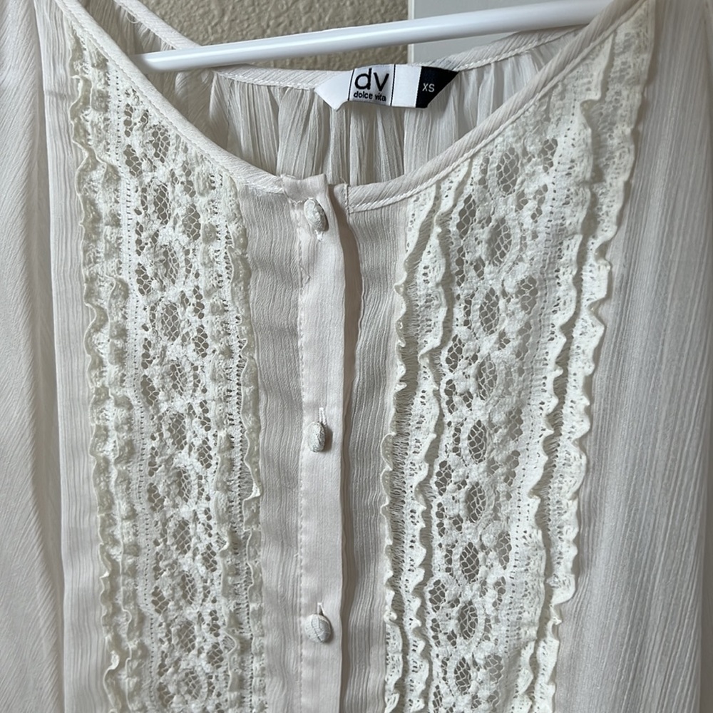 Dolce Vita DV Lace Dolman Blouse sz XS - Picture 10 of 11